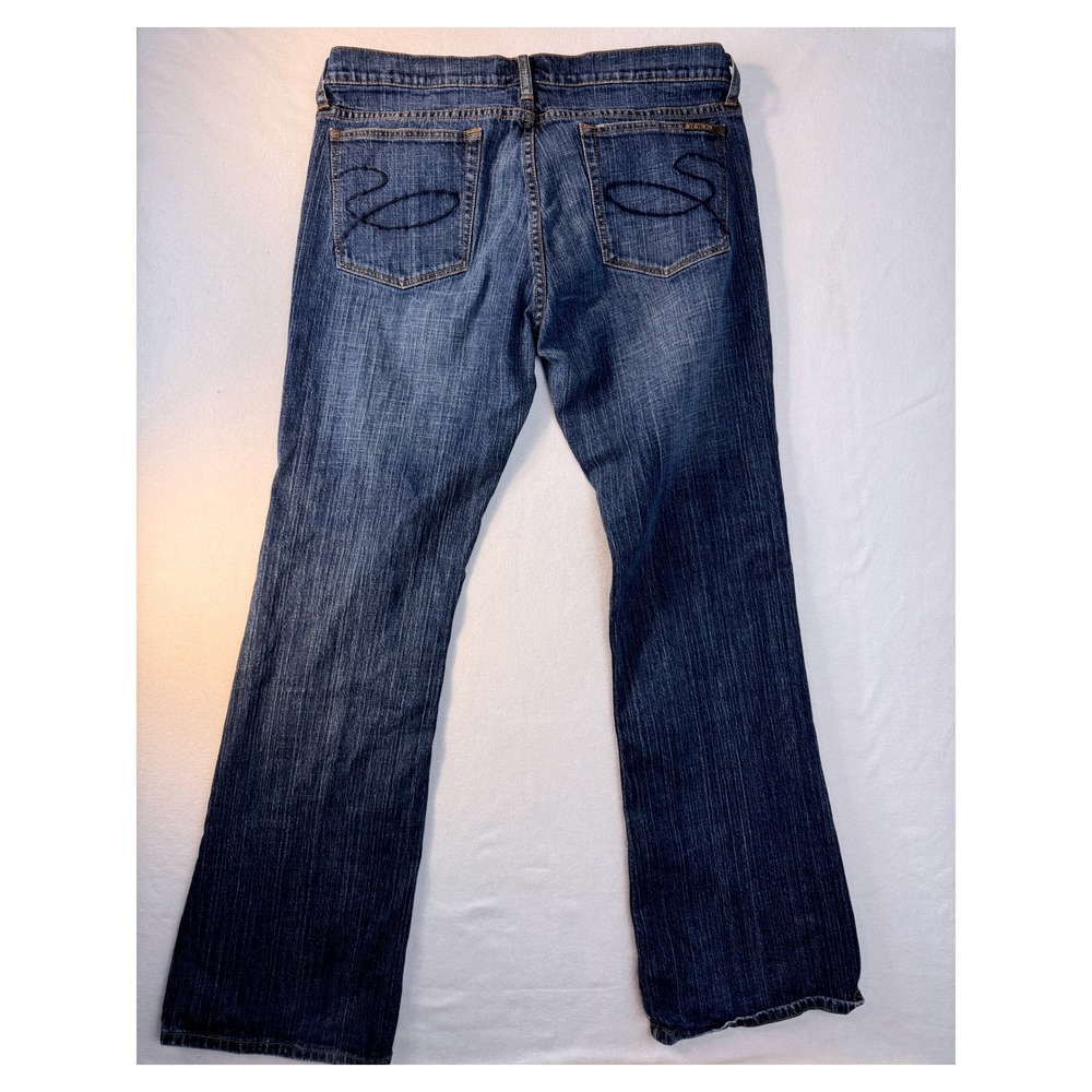 Stetson Womens Size 14 Bootcut Jeans Dark Wash Western Embroidered Y2K Denim